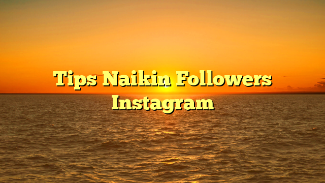 Tips Naikin Followers Instagram